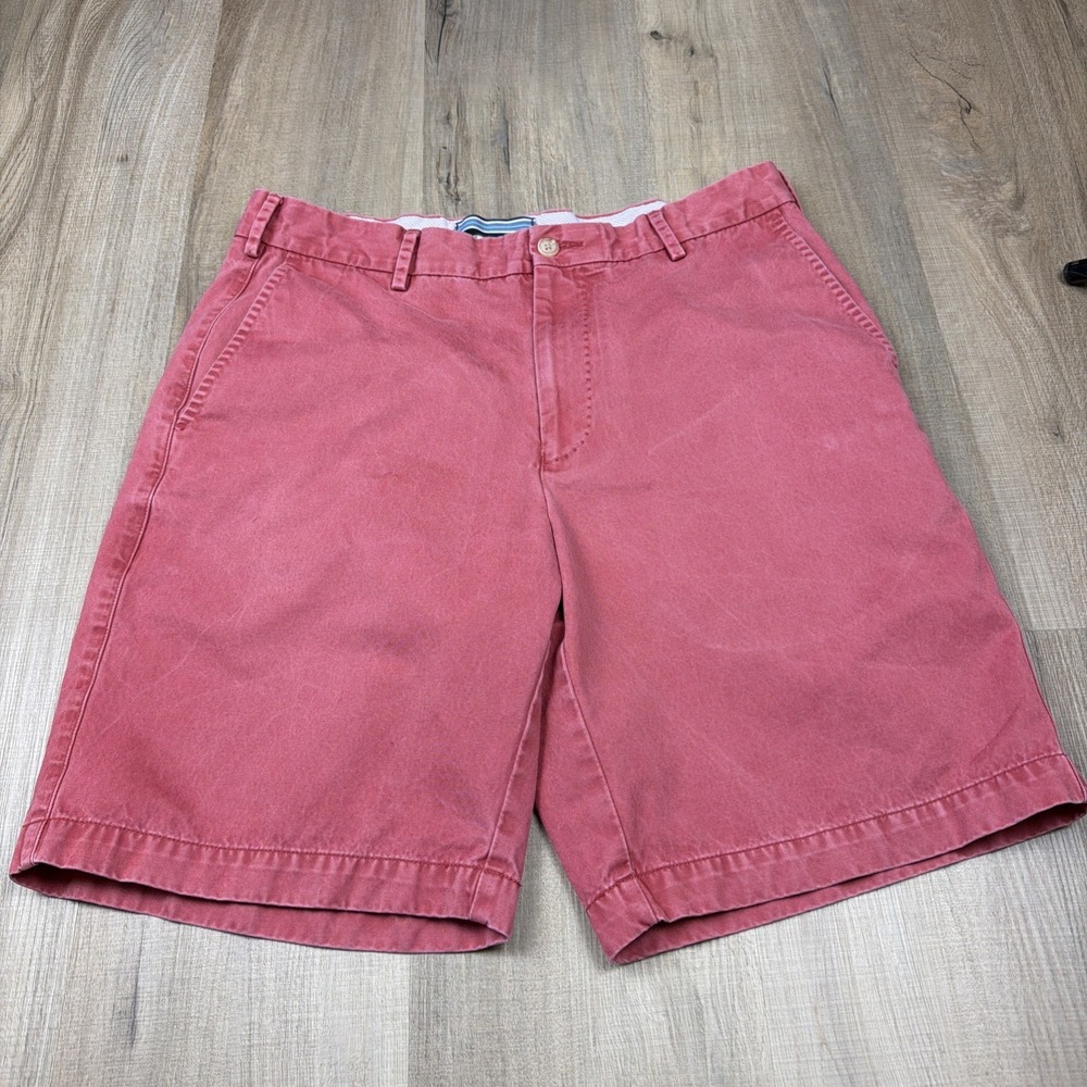 Peter Millar Shorts Men's Size 33 Red Pima Cotton Chino Flat Front Classic Fit